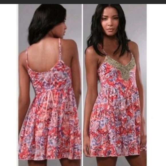 free people beaded floral dress Free People Bluebell Maxi Dress – Josie's Boutique main image 1